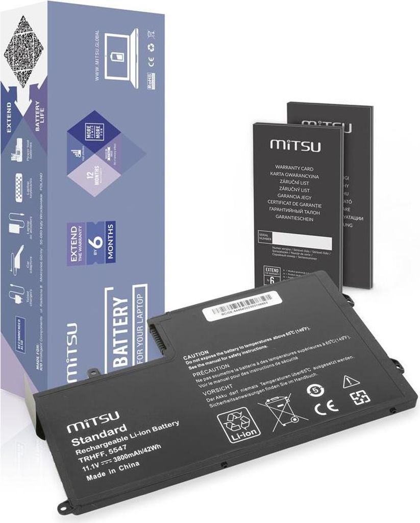 Mitsu Battery for Dell Inspiron 15(5542), 14(5445) (3800 mAh 43 Wh)