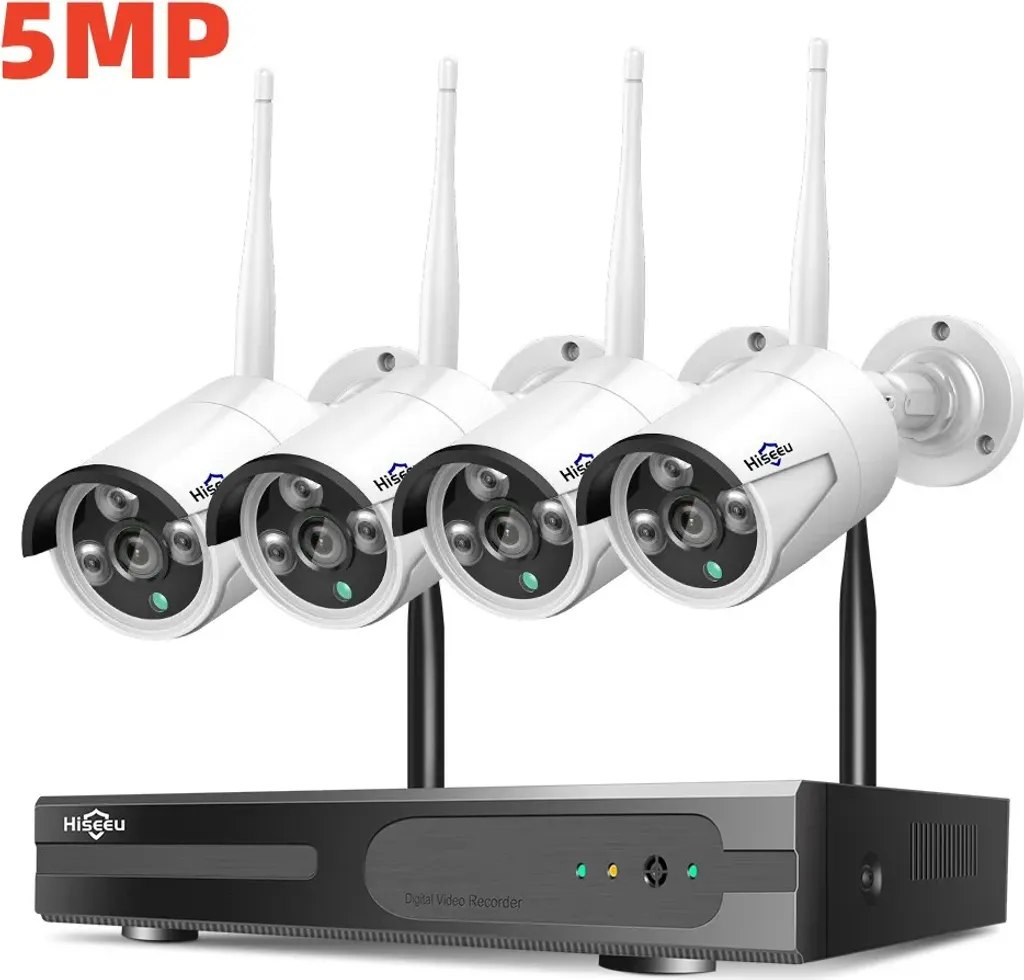 Caméra de sécurité WiFi 5MP IP66 contre les intrusions avec disque dur 1T