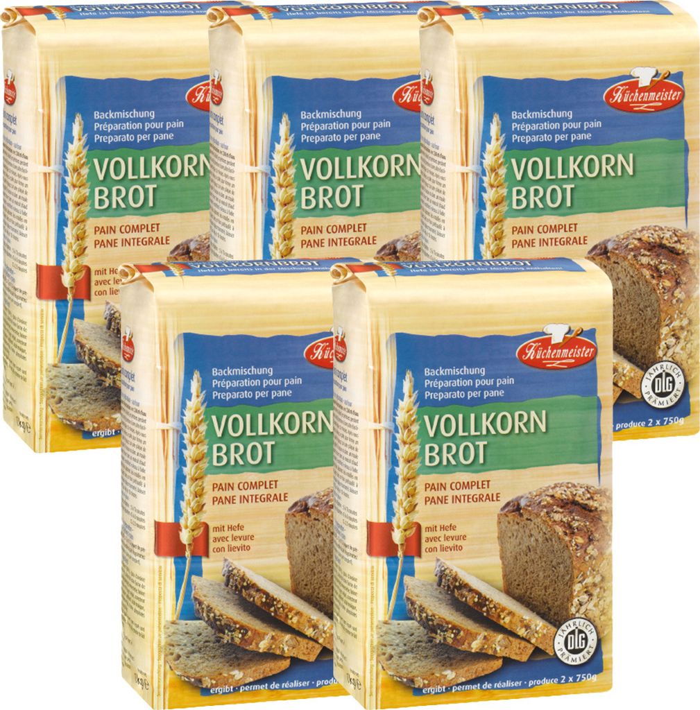 BIELMEIER 5 KG KÜCHENMEISTER Brotbackmischung Vollkornbrot Produktbild 