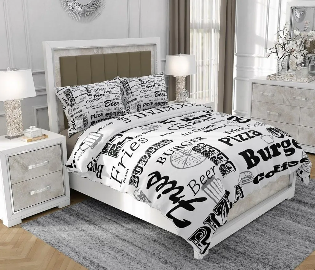 Biancheria Letto 140x200 Cotone SOVIO - Set 3 Pezzi Multicolore
