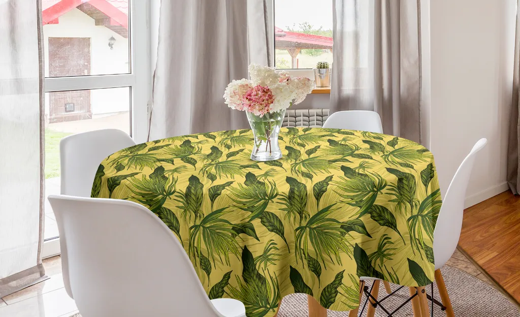 Tovaglia Circolare Tropicale ABAKUHAUS 150 cm - Arredo Cucina Moderno