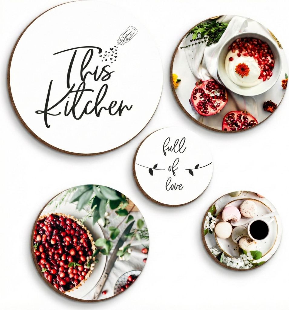 Set Wandbilder Küchendekoration für die Wand in der Küche oder im Esszimmer