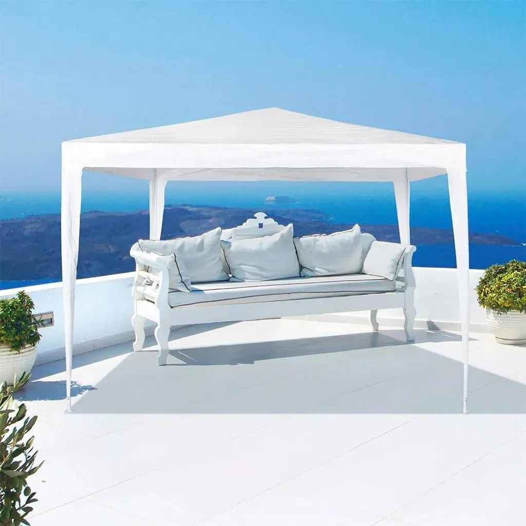 Pavillon de Réception Aktive 3x3x2.5m Blanc en Plastique Lavable
