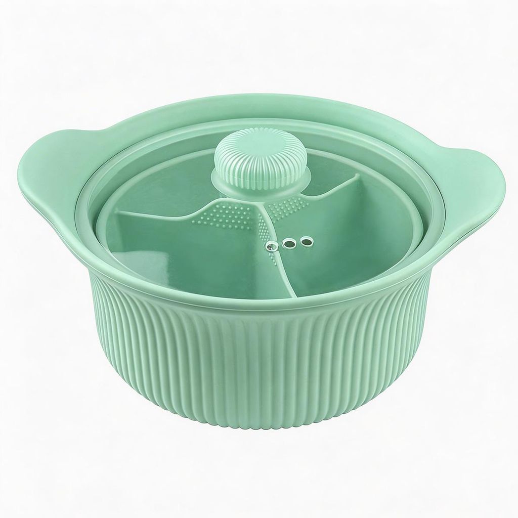 Silikon Dampfgarer Mikrowelle 3-Fach Bento Box 1250ml spülmaschinengeeignet mit Griffen für Meal Prep Zuhause Büro