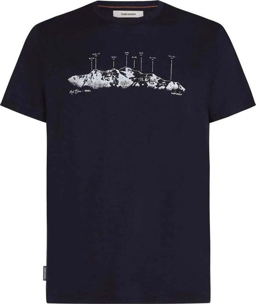 Icebreaker Merino 150 Tech Lite The Peaks Kurzarm-t-shirt Blau L Herren Blau L