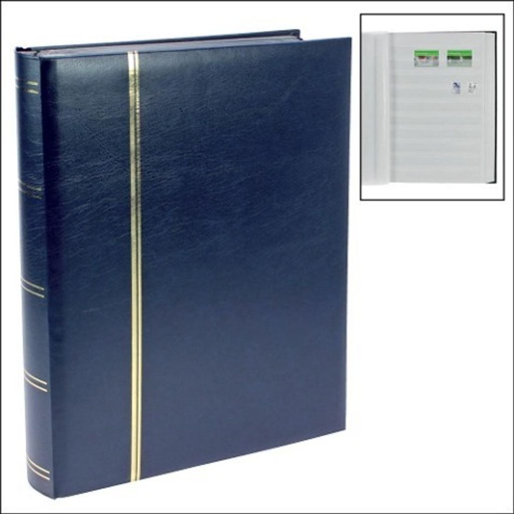 Briefmarkensammelalbum, blauer Einband Produktbild 