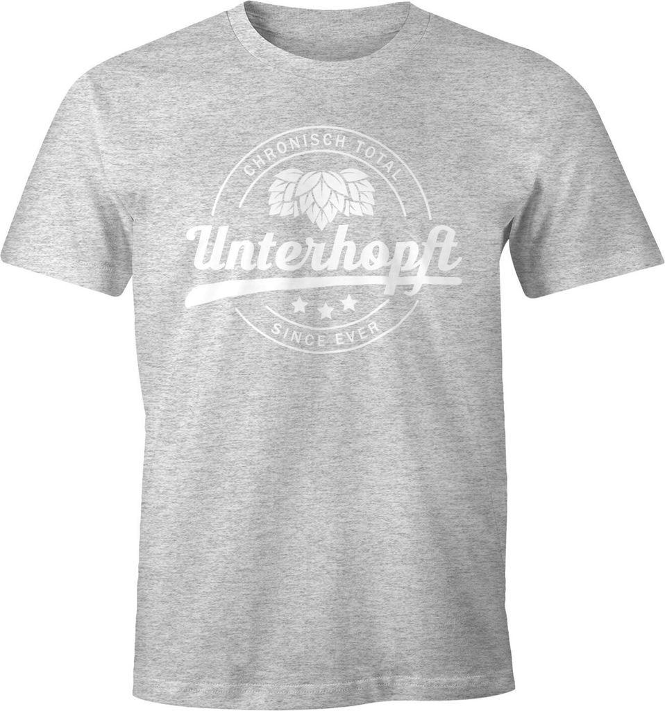 Chronisch Unterhopft Total Herren T-Shirt Since Ever Fun-Shirt Moonworks grau-weiß 3XL