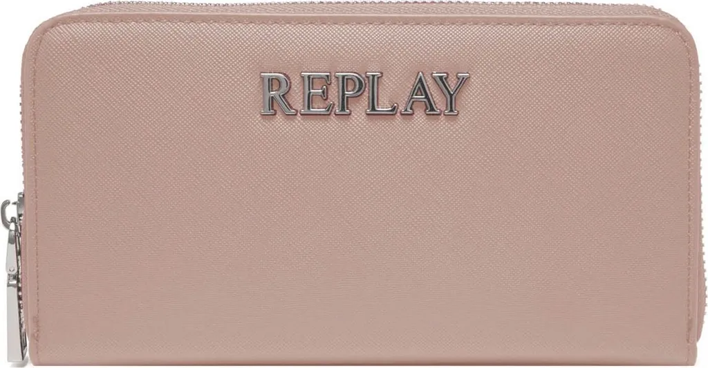 REPLAY LT Skin Wallet Beige | Portafoglio Donna Zip Around Moderno