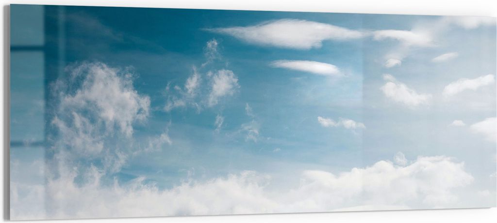DEQORI Glasbild Echtglas 150x60 cm 'Alpenmajestät' Wandbild Bild modern Deko
