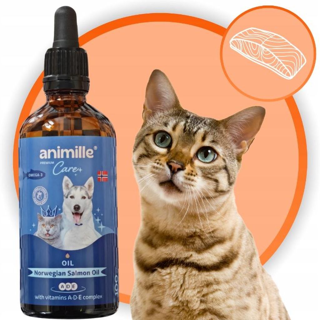Animille Lachsöl 100ml für Katzen kaltgepresst norwegisch Produktbild 