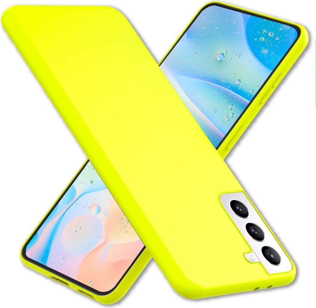 NALIA Bunte Neon Silikonhülle für Samsung Galaxy S22 Gelb