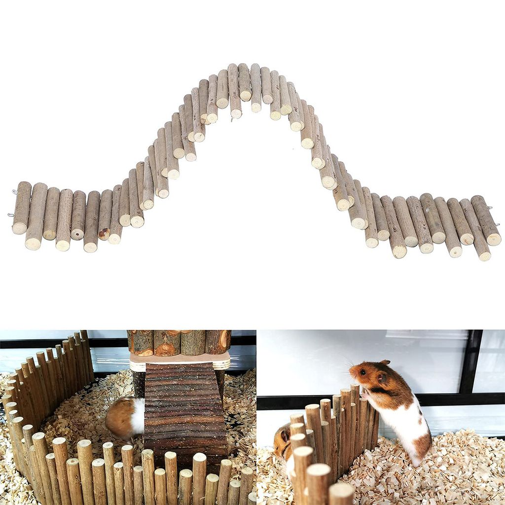 Hamster Kletterbrücke aus Holz,Mehrzweck Zaun als Produktbild 