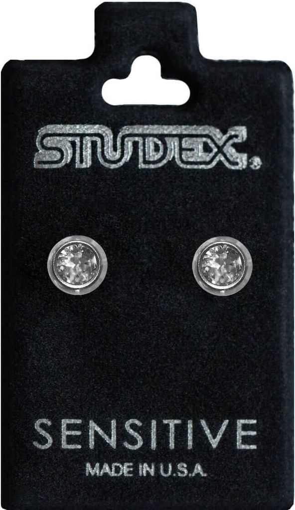 Studex Sensitive Chirurgenstahl Ohrstecker mit April-Kristall 2-3mm Größe - 2 mm
