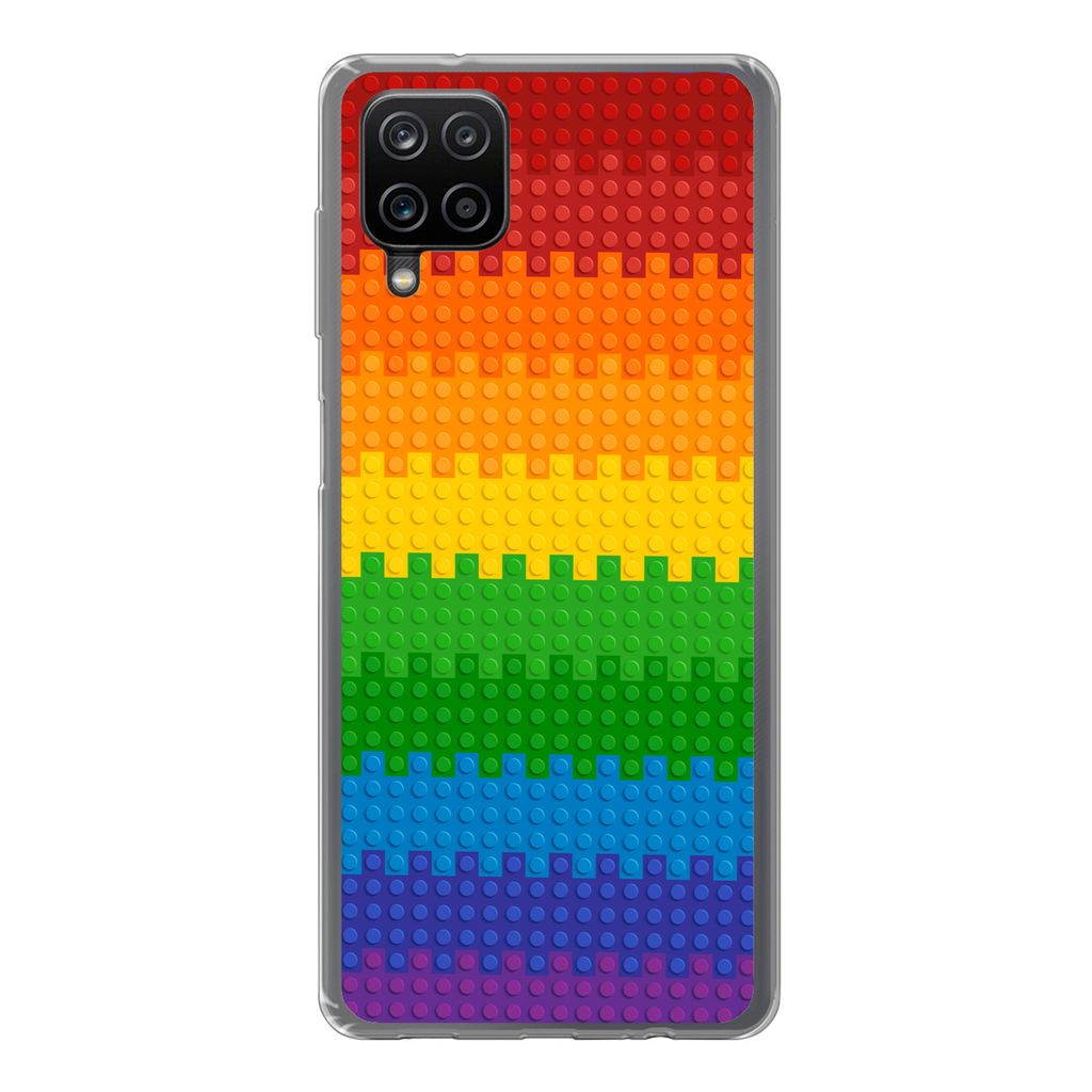 MuchoWow Handyhülle Schutzhülle Hülle für Samsung Galaxy A12 Patoon - Regenbogen Silikon Softcase Handy Hülle - Bild
