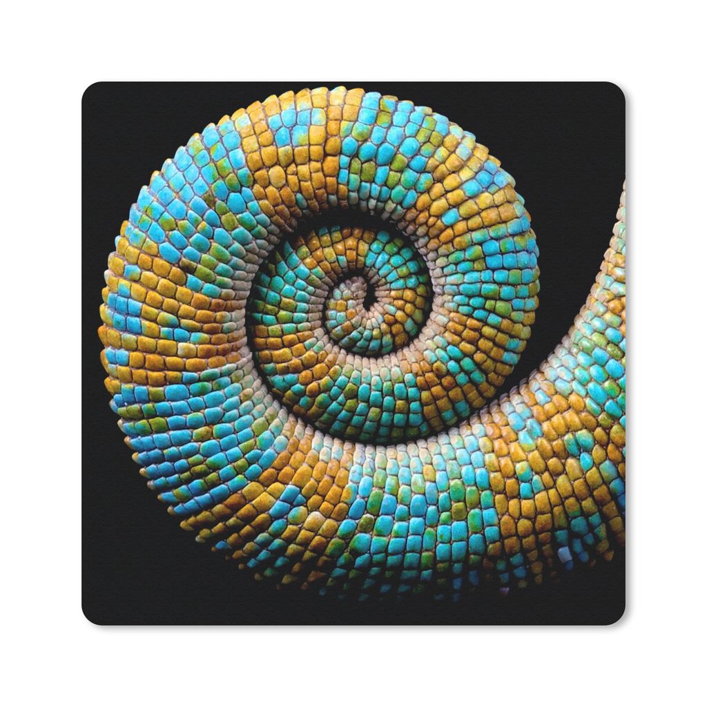 MuchoWow Mauspad Mousepad Chamäleon - Schwanz - Farbe 30x30 cm - Mousepads - Maus Mat - Pad - Mausunterlage - Gaming