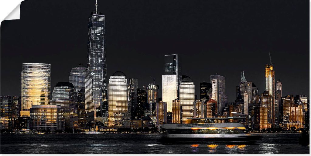 ARTland Poster New York Financial Distrikt Größe: 150x75 cm