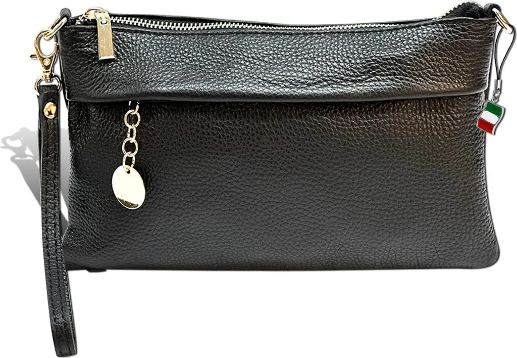 Florence Femme Pochette en cuir noir D2OTF838S1 - Élégance italienne