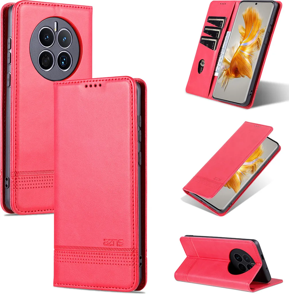 Custodia Huawei Mate 50 Rosa in Pelle: Cover a Libro Elegante e Protettiva