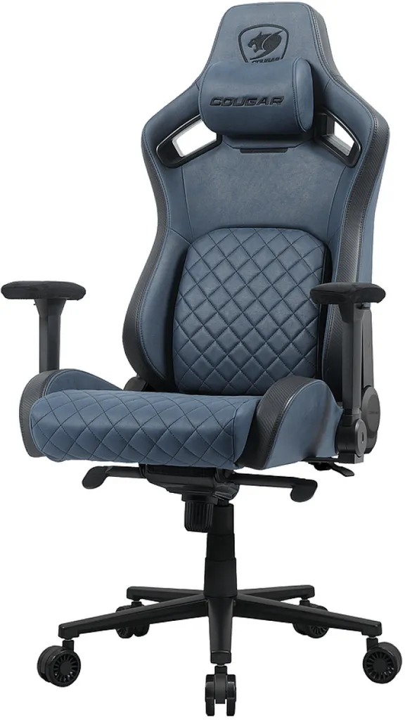 Chaise Gaming Cougar Defensor S pour Streaming et Travail Prolongé Bleu - 2