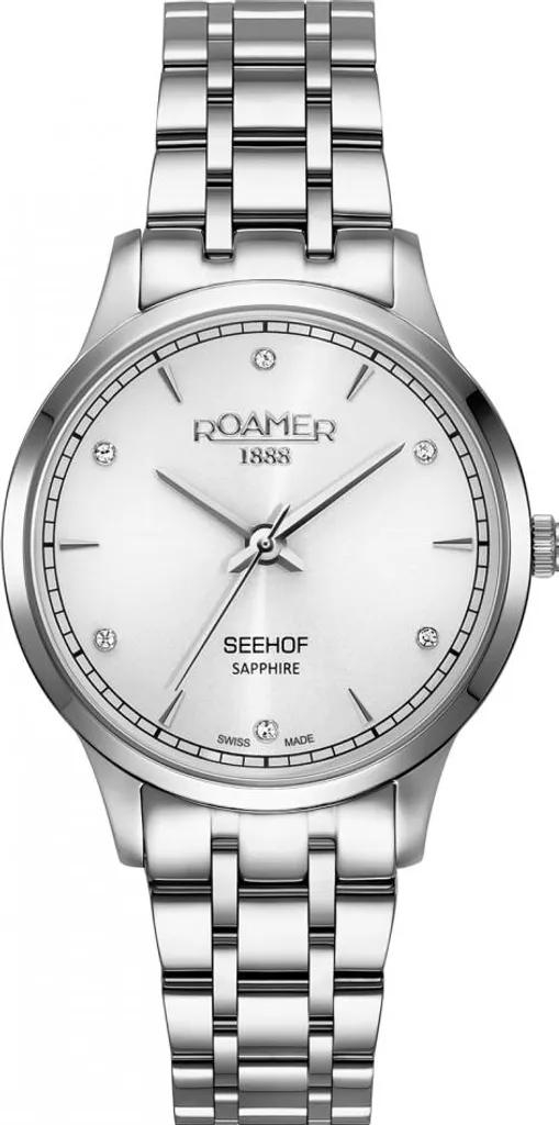 Montre Argentée Femme ROAMER 509847 - Design Épuré et Cadran Analogique