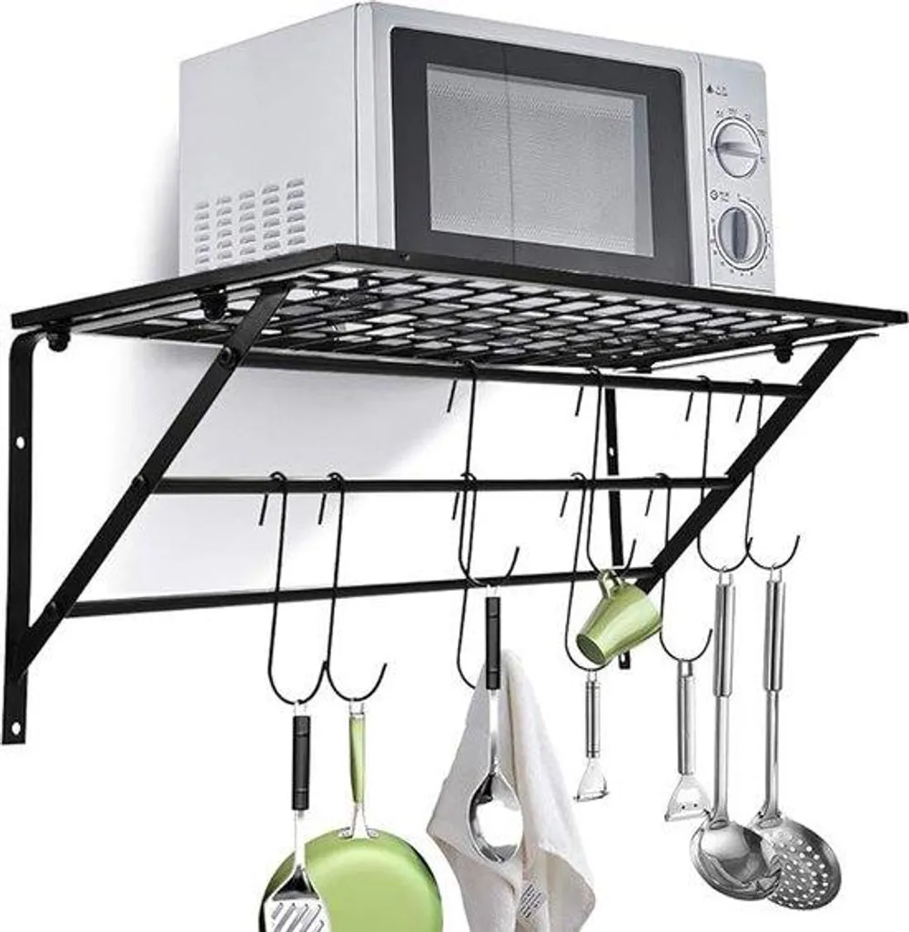 Meuble de rangement mural pour cuisine et support ustensiles suspendus