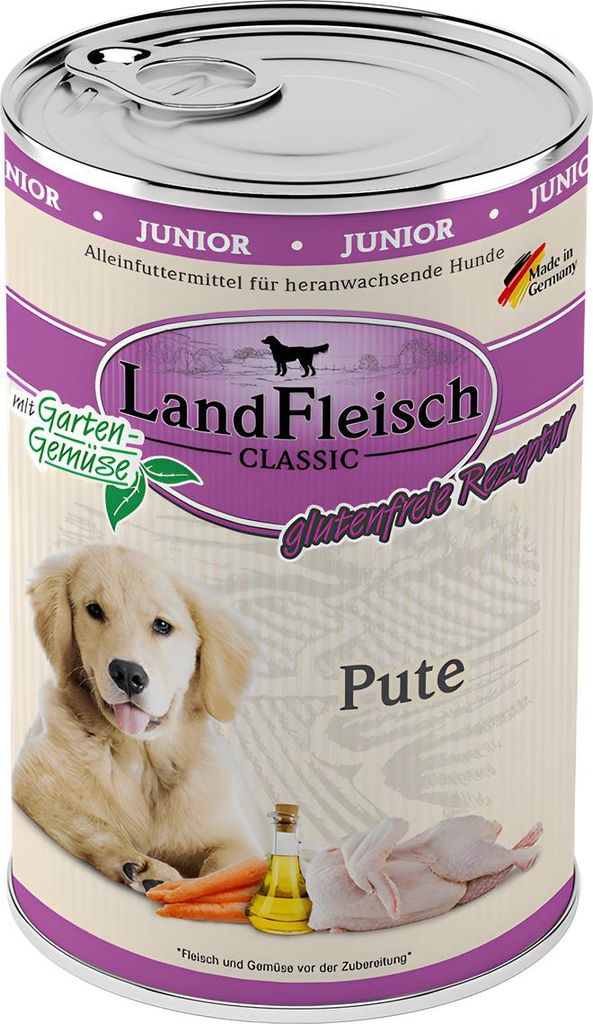Landfleisch Dog Classic Junior Pute mit Gartengemüse - 400g