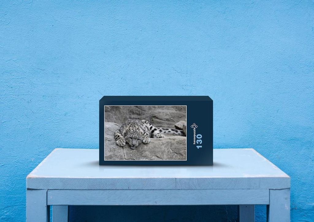 hansepuzzle 70616 - Leopard Puzzle, 130 Teile, Tierwelt, 28,7 x 20,0cm mit hochwertiger Aufbewahrung, Kartonbox und wiederverschließbarem Beutel