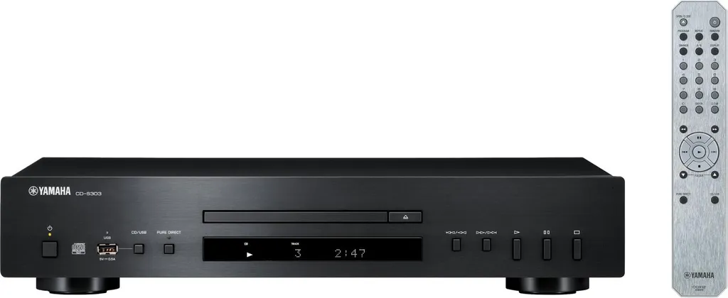 Lecteur CD Yamaha CD-S303 Noir - Platine HiFi USB avec Pure Direct