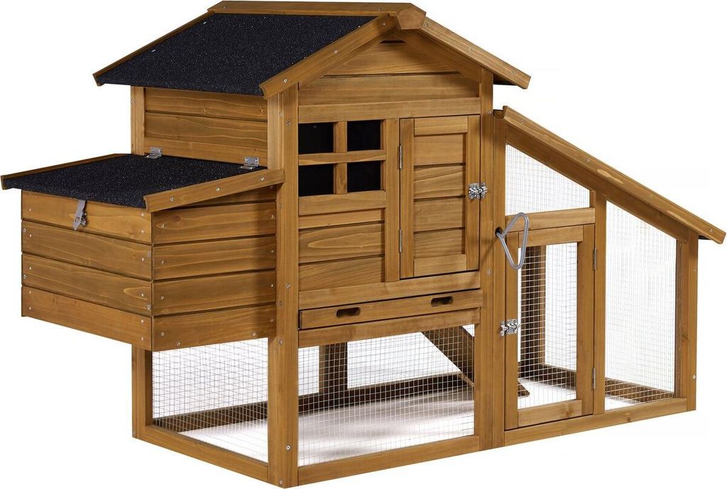Hühnerstall "Clochette" mit Legenest aus Holz - Braun