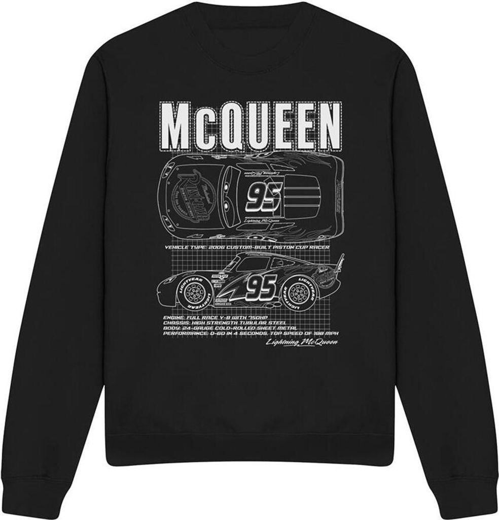 Cars - Sweatshirt für Herren/Damen Uni TV15079 (M) (Schwarz)