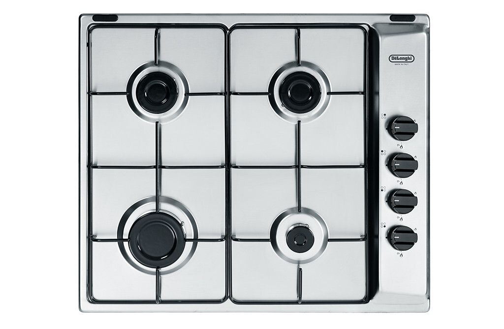 De Longhi YAL 46 ASV Einbaukochfeld 58 cm Gas 4 Brenner Edelstahl
