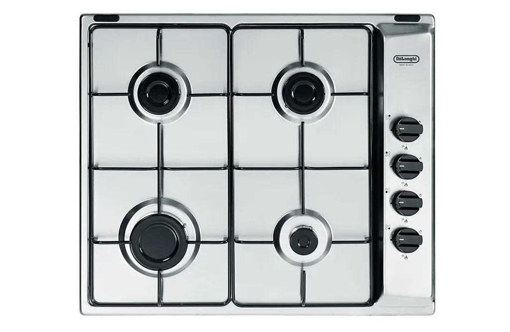 De Longhi YAL 46 ASV Table de cuisson gaz 58 cm 4 brûleurs inox brossé