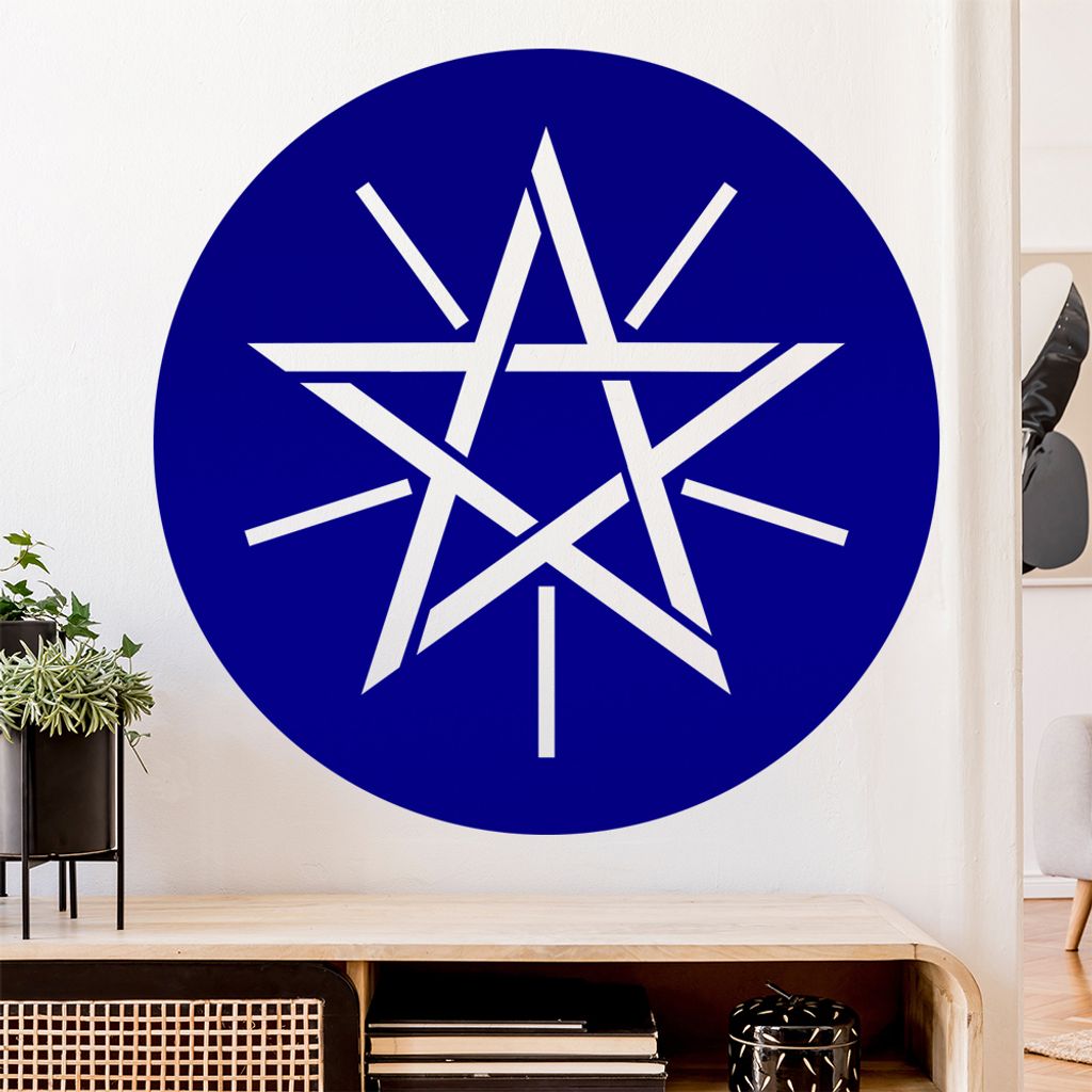 Äthiopien Wappen Wandtattoo Wandaufkleber Wall Sticker - Dekoration, Küche, Wohnzimmer, Schlafzimmer, Badezimmer