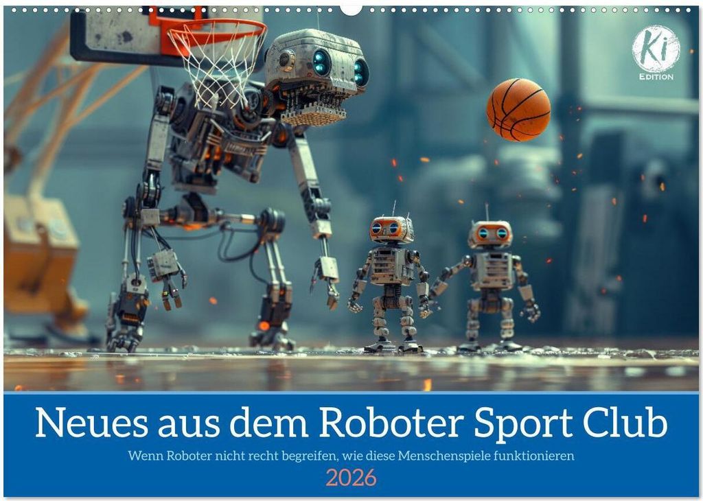 Neues aus dem Roboter Sport Club (Wandkalender 2026 DIN A2 quer), CALVENDO Monatskalender