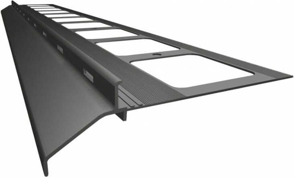 Renoplast Aluminium Traufprofil K20 Harzböden, Profil 200cm, Graphit