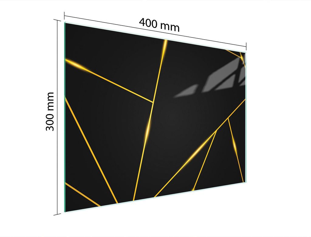 Schneidebrett Herdabdeckplatte Multiglasschneidplatte 40x30 cm Schwarz Stück