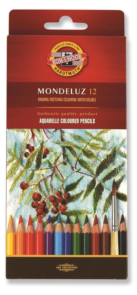 KOH-I-NOOR 3716 Acquarellstiftetui Mondeluz - 12er Immagine del prodotto 