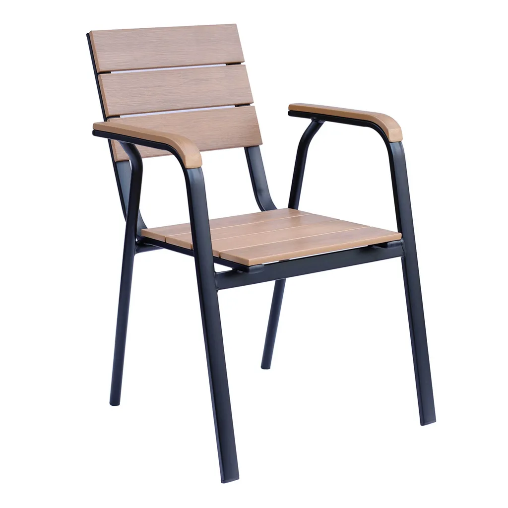 Chaise de terrasse pour extérieur repas et détente Oviala Tomar Gris