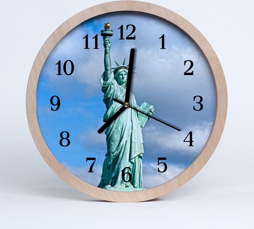 Holzuhr 30fi cm wanduhr - Freiheitsstatue