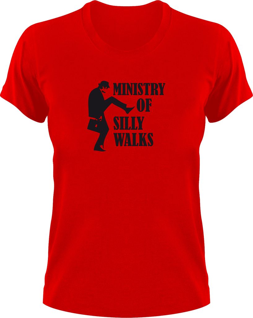 Styletex23 T-Shirt #1 Monty Python Fun Damen, Silly Walks, rot, XXL