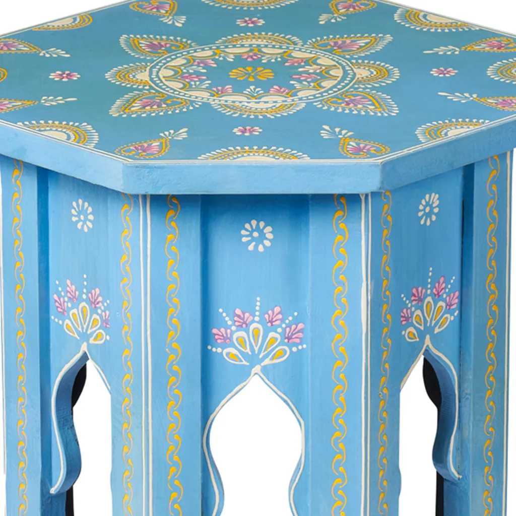 Table d'appoint orientale Boufa - Petite table de nuit pour petit espace - 4