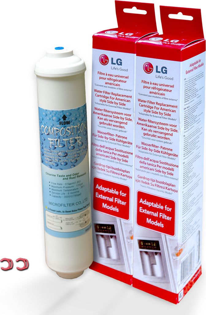 2x Wasserfilter LG 5231JA2010B, 3890JC2990A, Kühlschrank filter