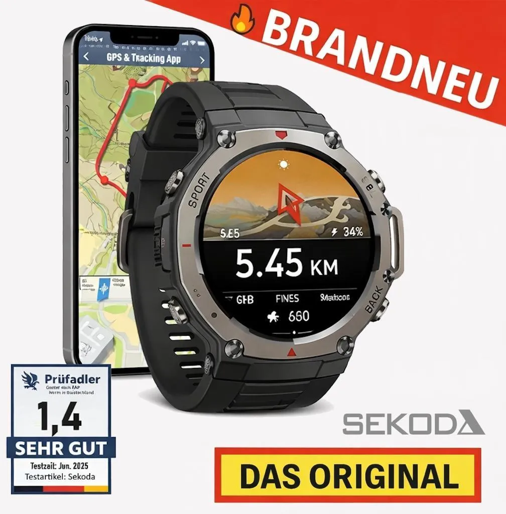 Montre connectée autonomie 10 jours Sekoda GPS sport santé noir