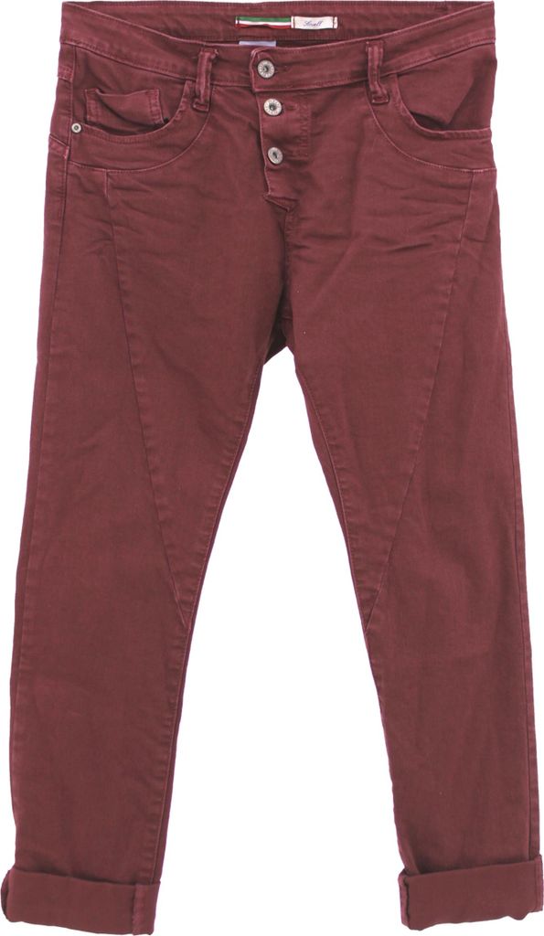 33389 Please, P 78AH02DKM-LAV2455, Damen Jeans Hose, Strechtdenim, 3359-red wine, S