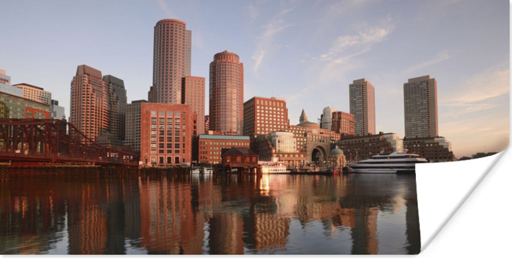 MuchoWow Poster Skyline von Boston 120x60 cm - Bild