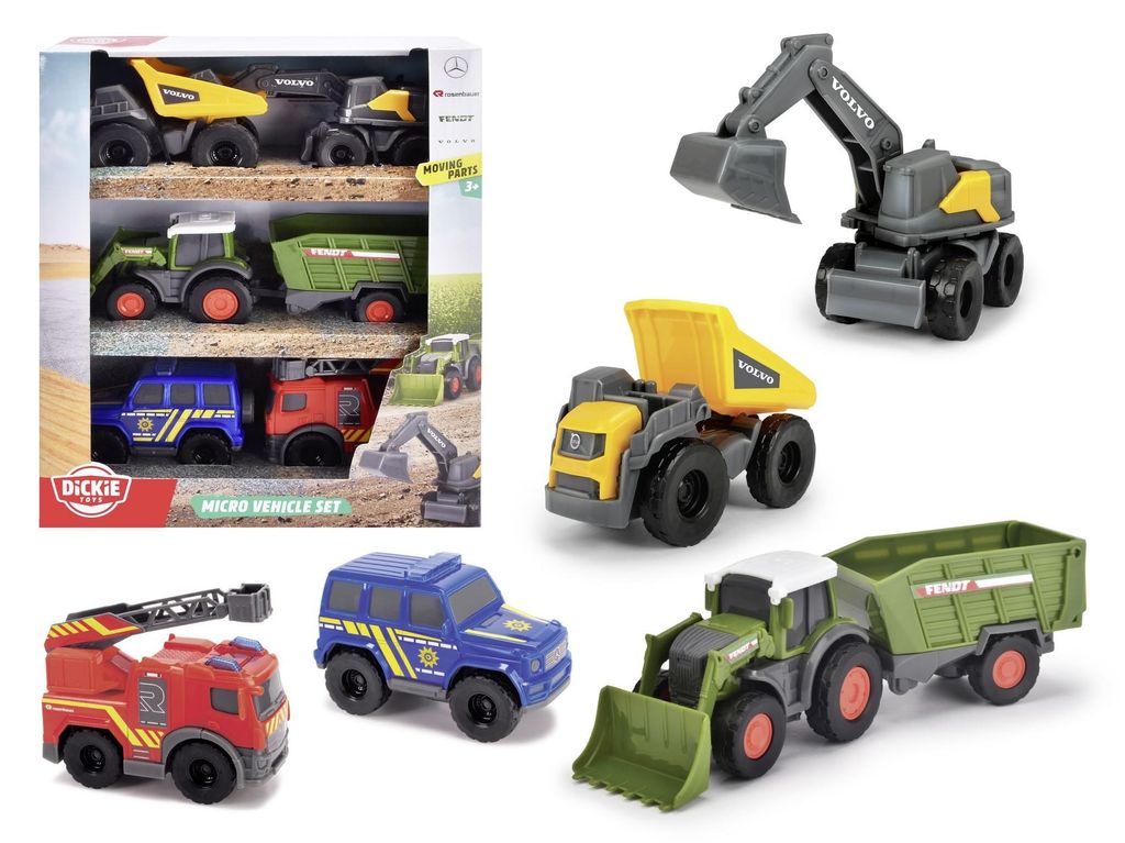 SIMBA Dickie City Set mit 6 Fahrzeugen 374-2016 Produktbild 