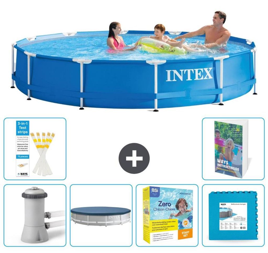 Frame Pool Rund - 366x76 cm - 7-teilig S276