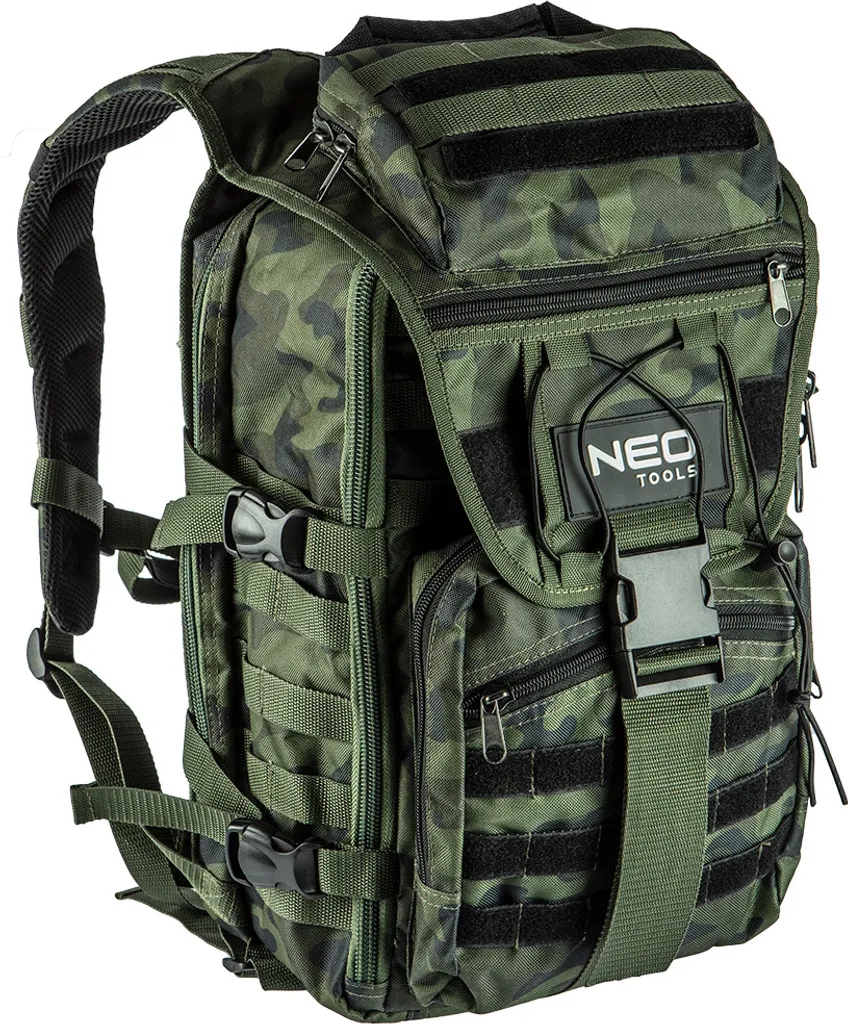 Sac à dos porte-outils Nylon 600D avec 22 poches - Style Camouflage
