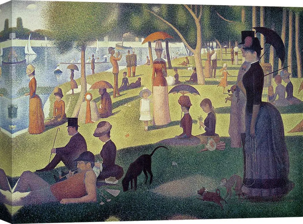 Tableau Seurat Grande Jatte 100x70 cm - Décoration Murale sans Reflets