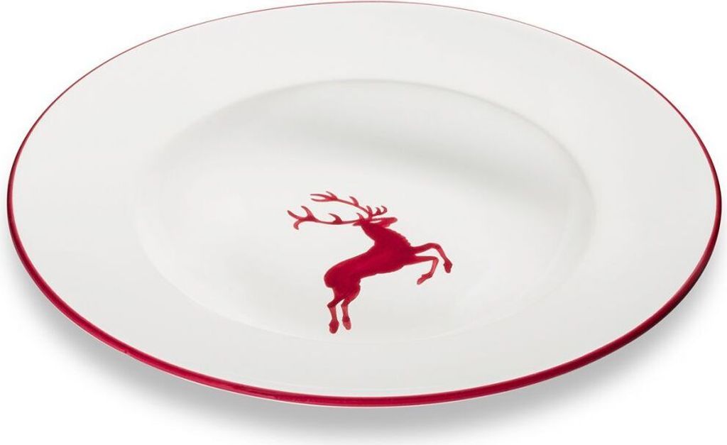 Gmundner Keramik Bordeauxr. Hirsch, Schale (Ø 17cm)